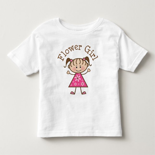 Camiseta Infantil Ideia de presente rosa para garota florida (Frente)