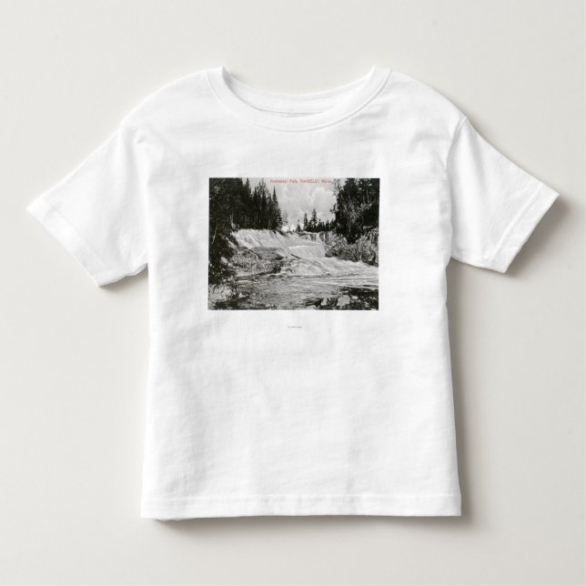 Camiseta Infantil Ideia de quedas de Kennebago (Frente)