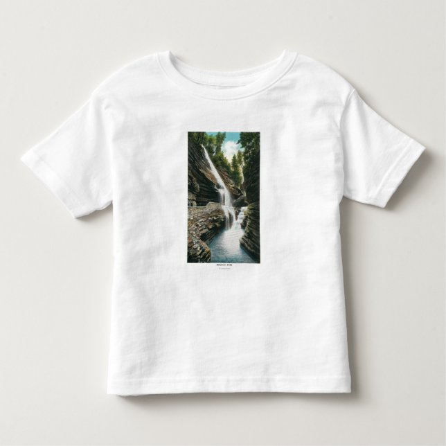 Camiseta Infantil Ideia de quedas do arco-íris (Frente)