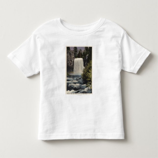 Camiseta Infantil Ideia de quedas do Rio San Joaquin & do arco-íris (Frente)