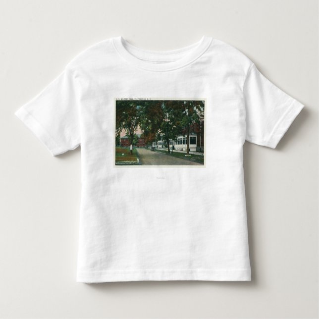 Camiseta Infantil Ideia de um acampamento militar dos E.U. (Frente)
