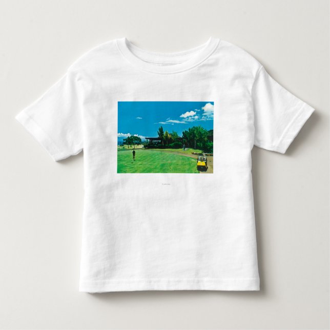 Camiseta Infantil Ideia de um verde no golfe real de Kaanapali (Frente)