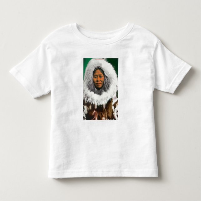 Camiseta Infantil Ideia de uma beleza Eskimo (Frente)