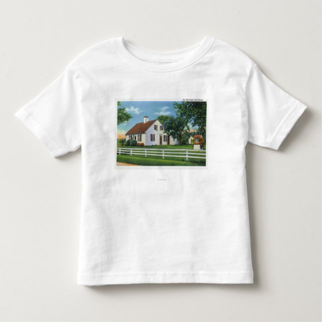 Camiseta Infantil Ideia de uma casa velha de Cape Cod (Frente)
