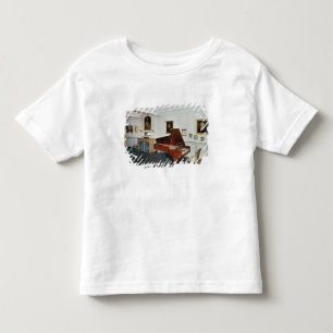 Camiseta Infantil Ideia de uma sala com um piano de cauda