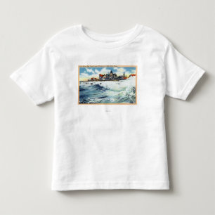 Camiseta Infantil Ideia do beira-rio da avenida da opinião do mar d