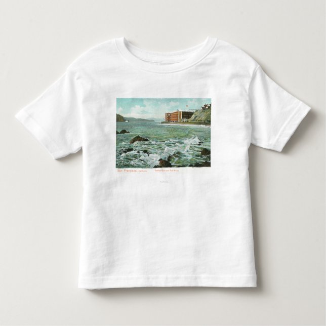 Camiseta Infantil Ideia do Golden Gate e do ponto do forte (Frente)