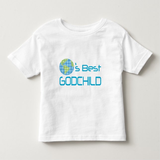 Camiseta Infantil Ideia do presente para o Godchild (mundos (Frente)