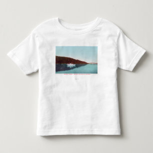 Camiseta Infantil Ideia do sussurro do navio a vapor no lago