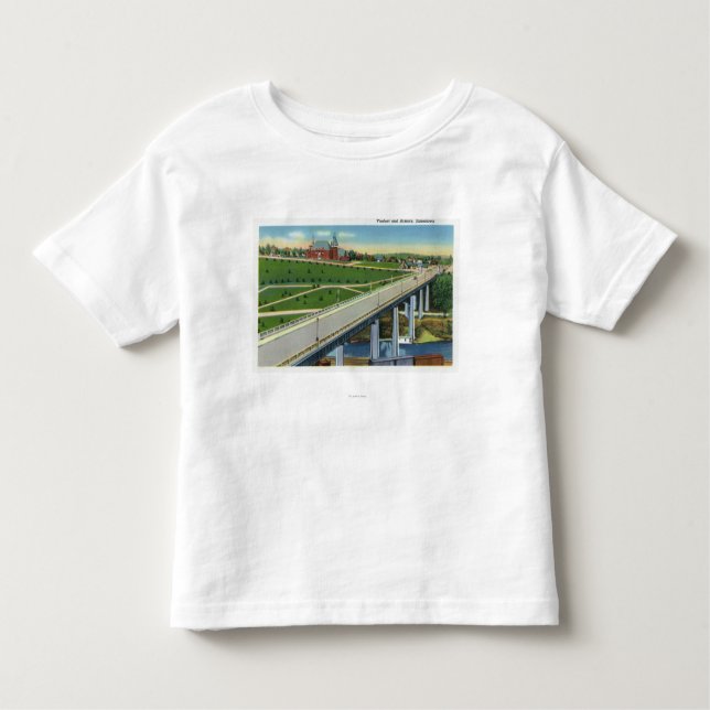 Camiseta Infantil Ideia do viaduto e do exterior do arsenal (Frente)