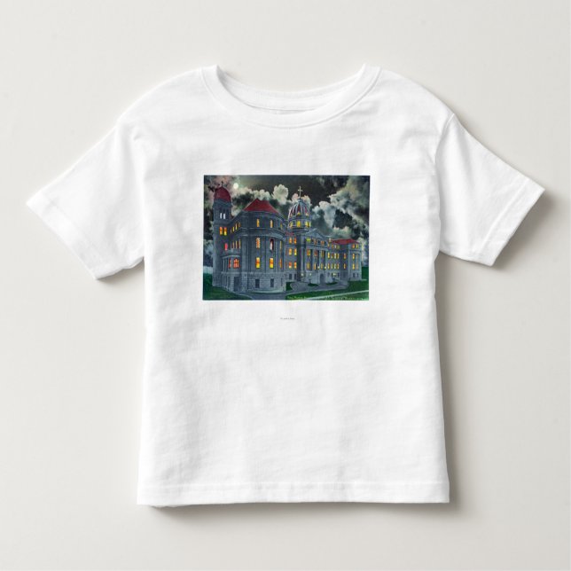 Camiseta Infantil Ideia exterior da academia santamente Bldg dos (Frente)