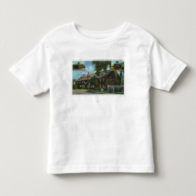 Camiseta Infantil Ideia exterior do Ft. Casas ocidentais e de bloco (Frente)