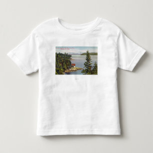 Camiseta Infantil Ideia marinha da movimentação da costa norte da