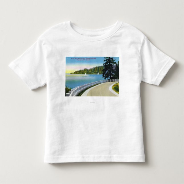 Camiseta Infantil Ideia marinha da movimentação da costa norte do (Frente)