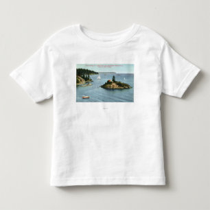 Camiseta Infantil Ideia marinha da movimentação da costa norte do