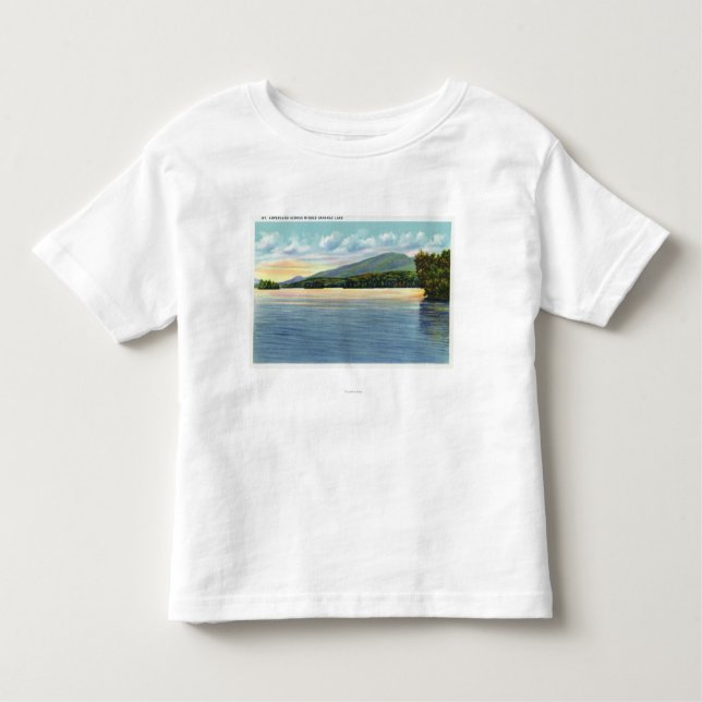 Camiseta Infantil Ideia média do lago Saranac do Ampersand da (Frente)