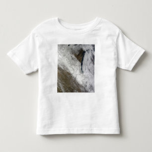 Camiseta Infantil Ideia satélite da neve e do frio
