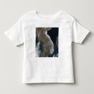 Camiseta Infantil Ideia satélite da queda de neve
