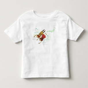 Camiseta Infantil Ideia traseira de um casal que voa junto