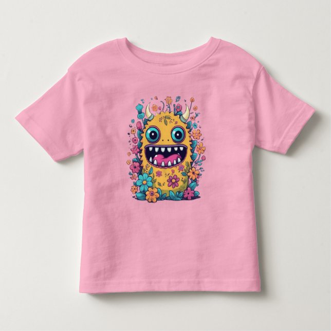 Camiseta Infantil Ideias bonitas de presentes de monstro (Frente)