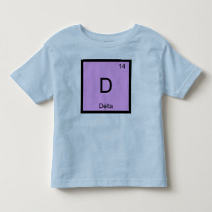 Camiseta Infantil Identificador Delta de Química Elemento de Quími