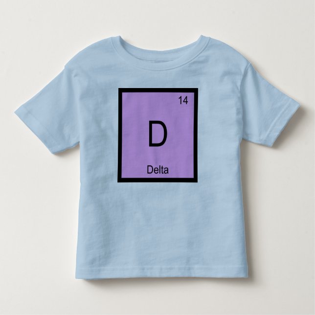Camiseta Infantil Identificador Delta do Elemento Químico Mesa Perió (Frente)