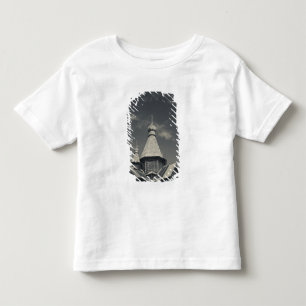 Camiseta Infantil Igreja Ortodoxa Russa tradicional de madeira
