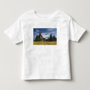 Camiseta Infantil Igreja Ortodoxa Russa tradicional de madeira