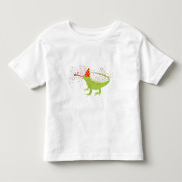 Camiseta Infantil Iguana Lizard Partilhando Animais Tendo uma Festa