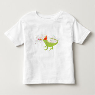 Camiseta Infantil Iguana Lizard Partilhando Animais Tendo uma Festa