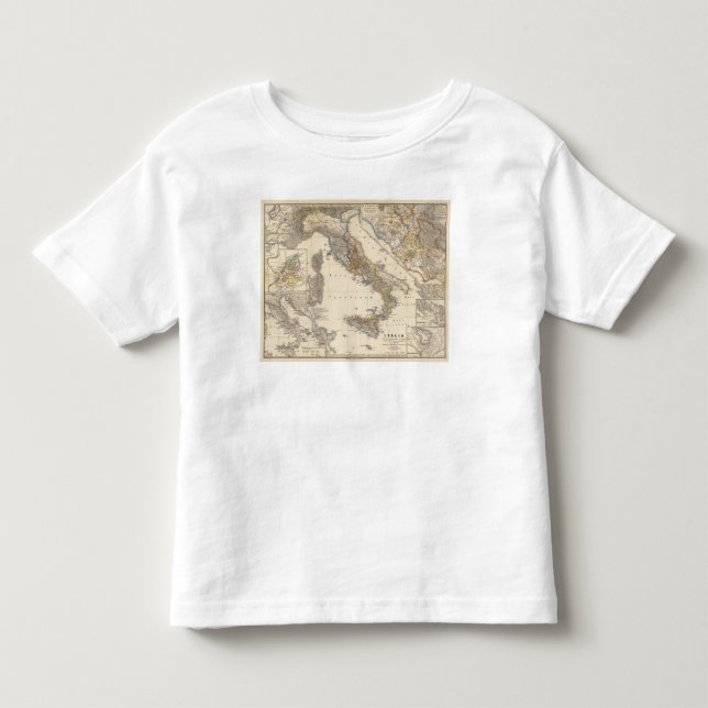 Camiseta Infantil Iis dos adiectis de Italia (Frente)