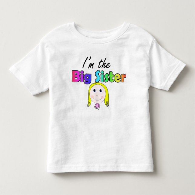 Camiseta Infantil Ik ben de grote zus (Frente)
