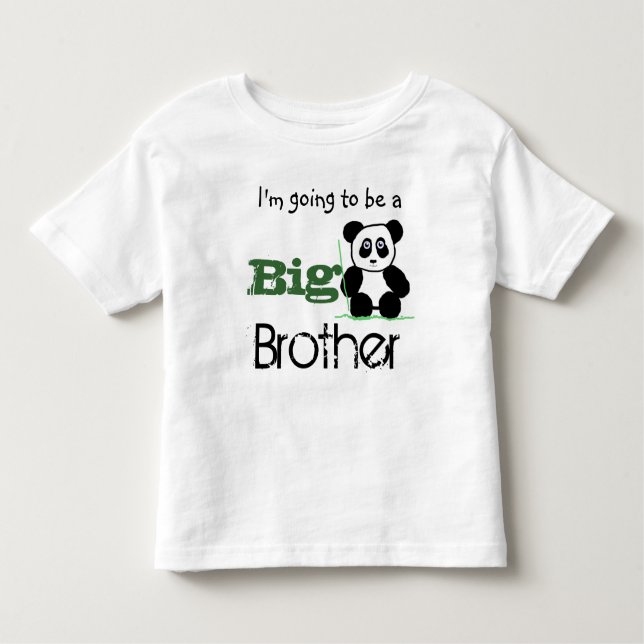 Camiseta Infantil Ik ga een Grote broer  worden (panda) shirt (Frente)