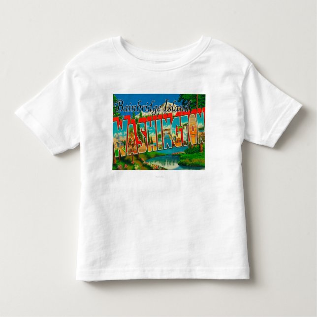 Camiseta Infantil Ilha de Bainbridge, Washington (Frente)