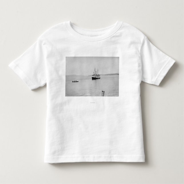 Camiseta Infantil Ilha de López, WA - balsa San Juan de Rosáalia (Frente)