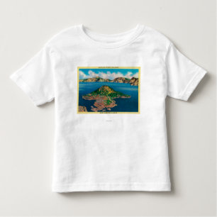 Camiseta Infantil Ilha do feiticeiro do lago Llao CliffCrater, OU