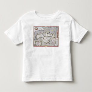 Camiseta Infantil Ilha do Wight, gravada por Jodocus Hondius