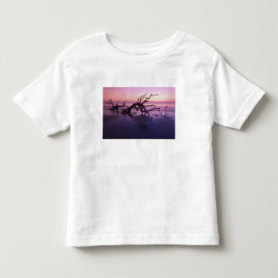 Camiseta Infantil Ilha GA Jekyll, Cemitério de árvores na praia em
