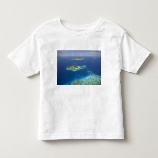 Camiseta Infantil Ilha Matamanoa e recife de corais, Ilha de Mamanuc (Frente)