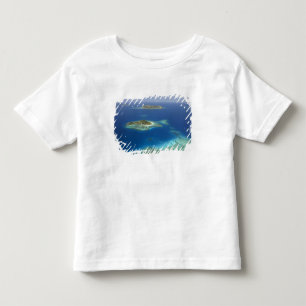 Camiseta Infantil Ilha Matamanoa e recife de corais, Ilha de Mamanuc