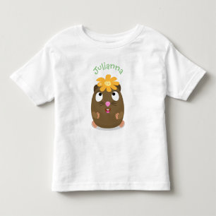 Camiseta Infantil Ilustração animada feliz cota-guiné
