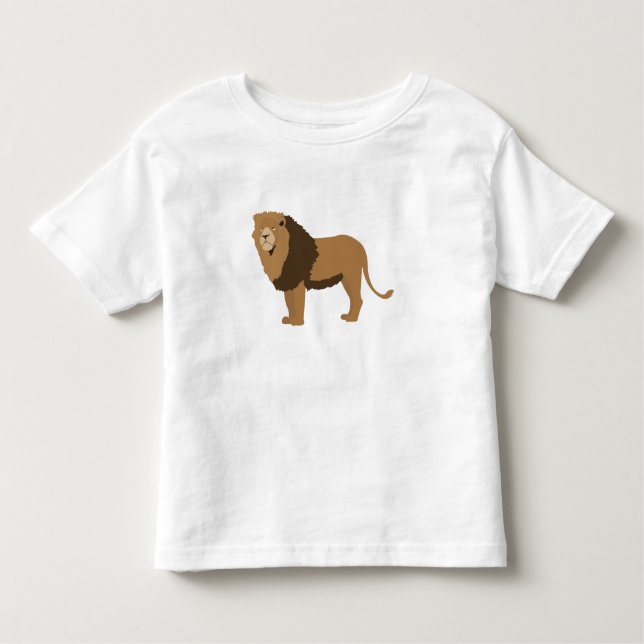 Camiseta Infantil Ilustração Animal Lion Selgle (Frente)