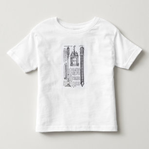 Camiseta Infantil Ilustração anotada de Pendent, diagonal