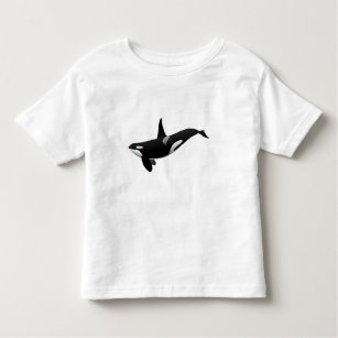 Camiseta Infantil Ilustração da baleia Orca - Escolher cor de fundo