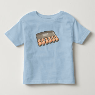 Camiseta Infantil Ilustração da cartonagem de ovo
