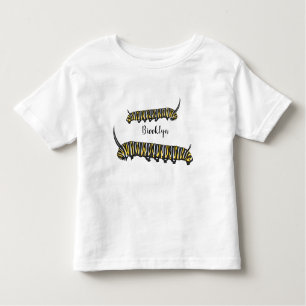 Camiseta Infantil Ilustração da cartoon da lagarta monarca