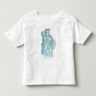 Camiseta Infantil Ilustração da estátua da liberdade