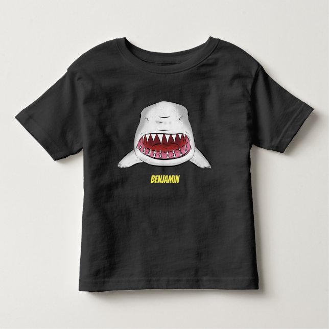 Camiseta Infantil ilustração da média dos desenhos animados de tubar (Frente)