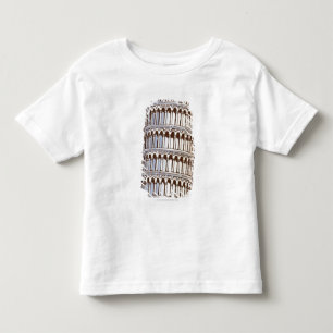 Camiseta Infantil Ilustração da torre de Pisa