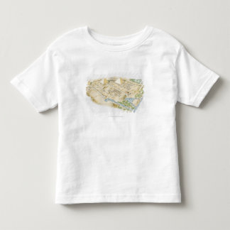 Camiseta Infantil Ilustração das pirâmides de Giza
